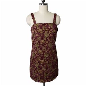 STAUD Tapestry Dress Purple Floral Size XS